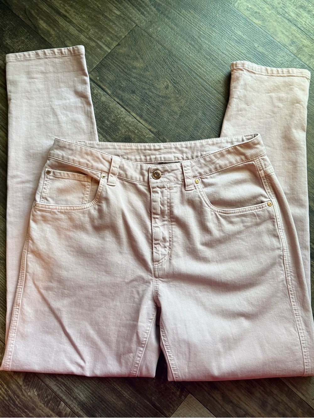 Brunello Cuccinelli Mauve Pink Straight Leg Mid Rise Jeans 28